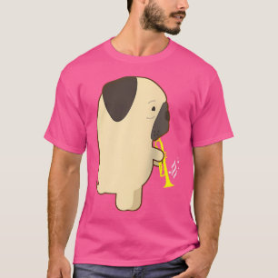 Trumpet Pug Tshirt Jazz Trumpeter Gift Idea Bas