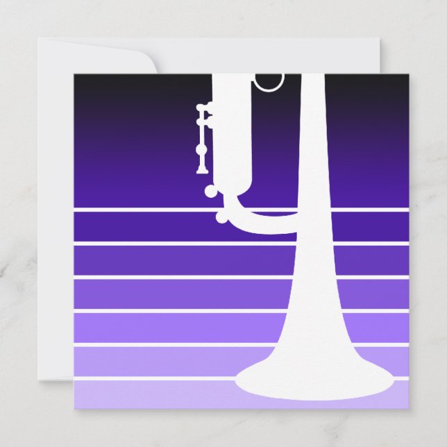 trumpet : purple fade invitation (Front)