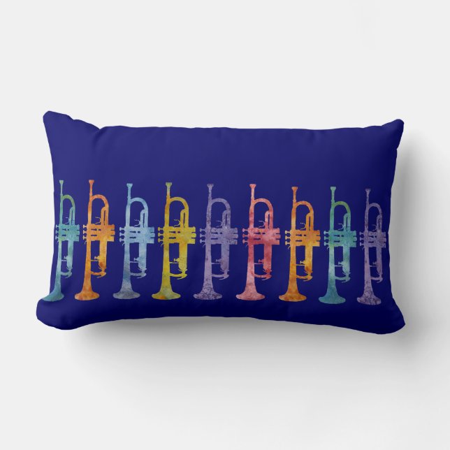 Trumpet Rainbow Lumbar Cushion (Front)