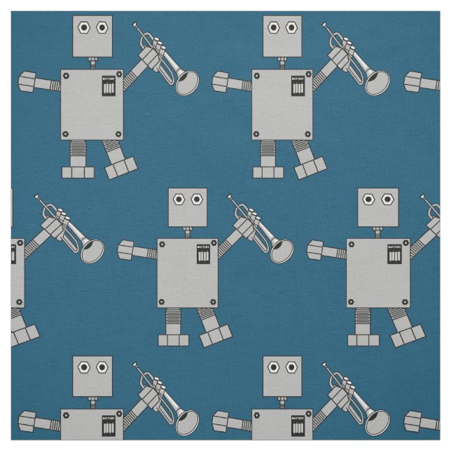 Trumpet Robot  Fabric (Swatch)