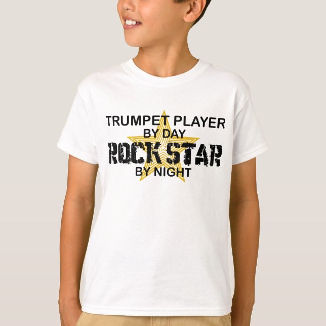 Trumpet Rock Star by Night T-Shirt (Front)