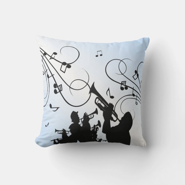 Trumpet Section Blue Music Cushion (Front)