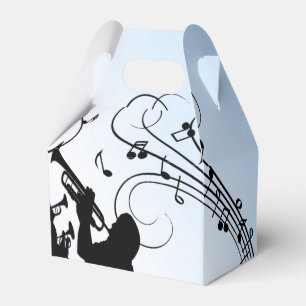 Trumpet Section Blue Music Favour Box