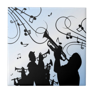 Trumpet Section Blue Music Tile