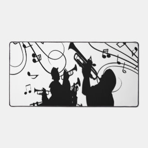 Trumpet Section Jazz Music Desk Mat