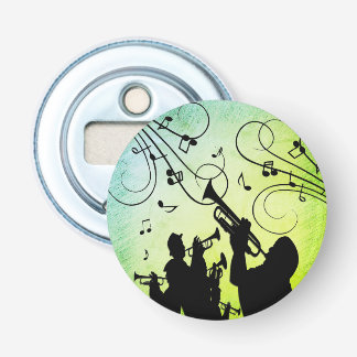 Trumpet Section Jazz Music Green Bottle Opener
