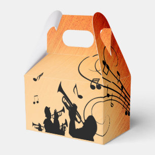 Trumpet Section Jazz Music Orange Rust Favour Box