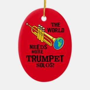Trumpet Solos Ceramic Tree Decoration