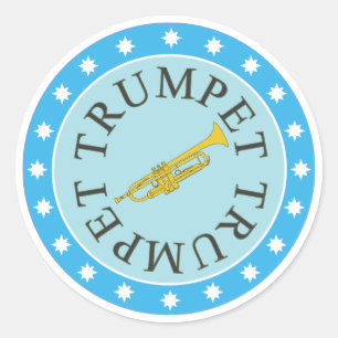 Trumpet Stickers sheet of 6