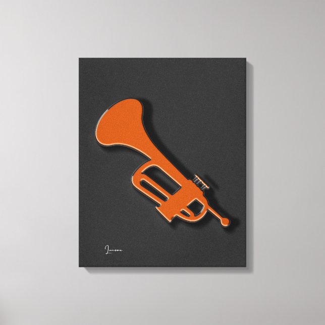 Trumpet Stretched Canvas Print (Front)