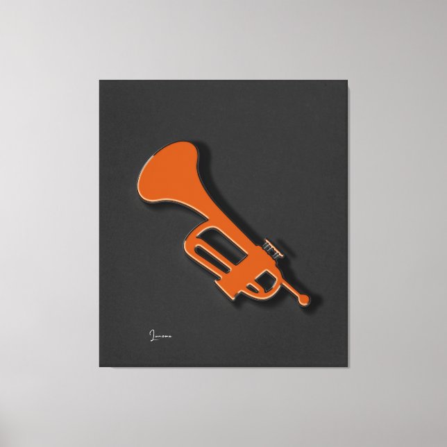 Trumpet Stretched Canvas Print (Front)