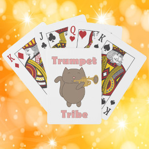 Trumpet Tribe Brown Cat Playing Cards