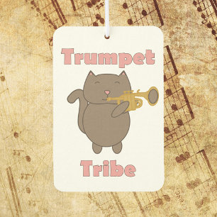 Trumpet Tribe Cat Music Car Air Freshener