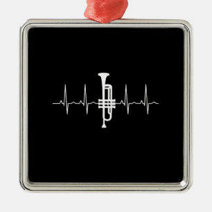 Trumpet - Trumpet Heartbeat Gift Metal Tree Decoration