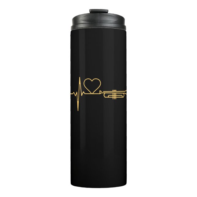 Trumpet - Trumpet Heartbeat Gift Thermal Tumbler (Front)