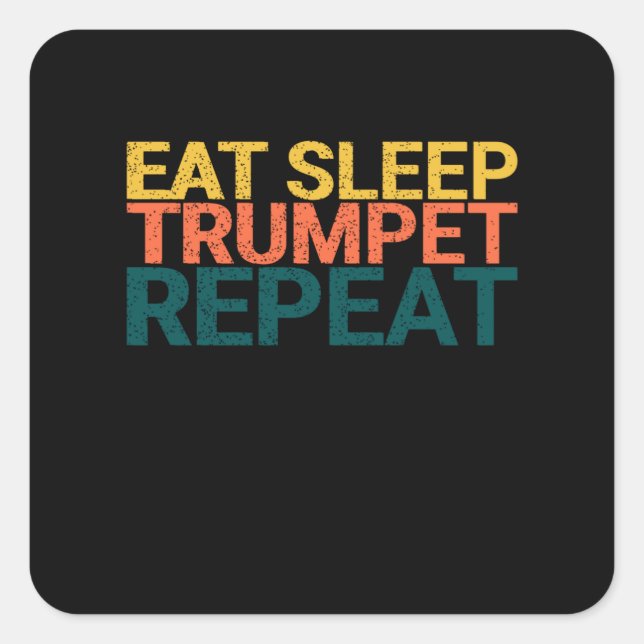 Trumpet Trumpet Player Square Sticker (Front)