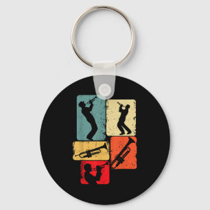 Trumpet Trumpeter Jazz Musician Boys Men  Key Ring