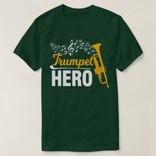 Trumpet trumpeter musical instrument wind music  T-Shirt (Design Front)