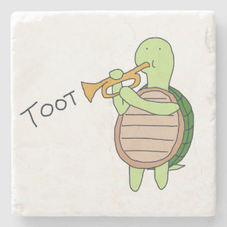 Trumpet Turtle Coster Stone Coaster