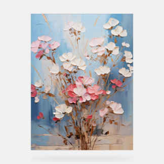 Trumpet Vine - Impasto Floral Acrylic Sign