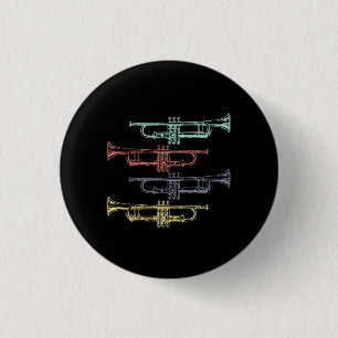 Trumpet Vintage 3 Cm Round Badge