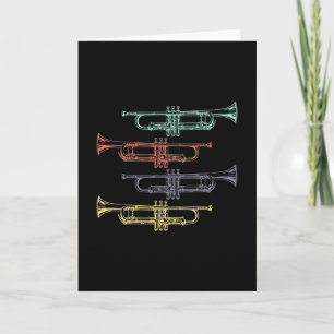Trumpet Vintage Card