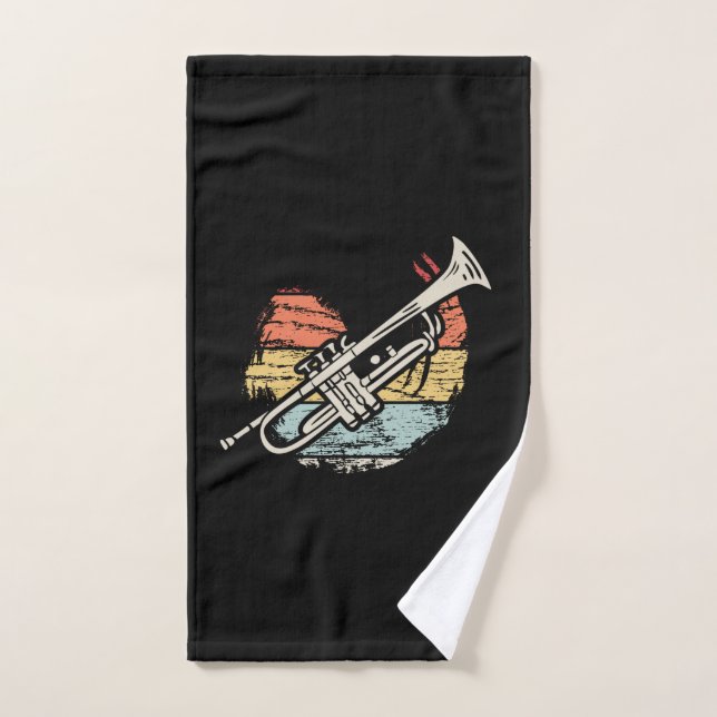 Trumpet Vintage  Hand Towel (Hand Towel)
