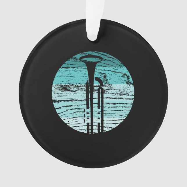 Trumpet Vintage Ornament (Front)