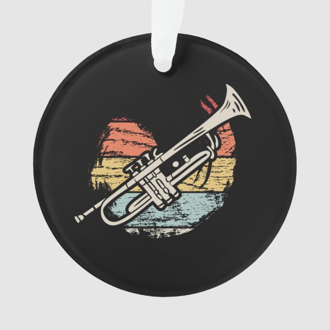 Trumpet Vintage Ornament (Front)
