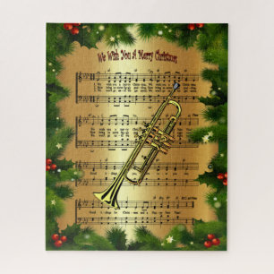Trumpet ~ “We Wish You A Merry Christmas” ~ Jigsaw Puzzle