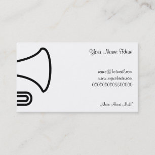 Trumpet, Your Name Here, Business Card