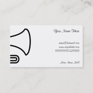 Trumpet, Your Name Here, Business Card