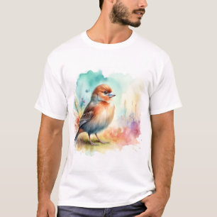 Trumpeter Finch 280824AREF142 - Watercolor T-Shirt