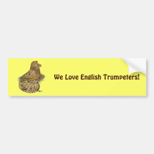 Trumpeter Pigeon Almond Bumper Sticker