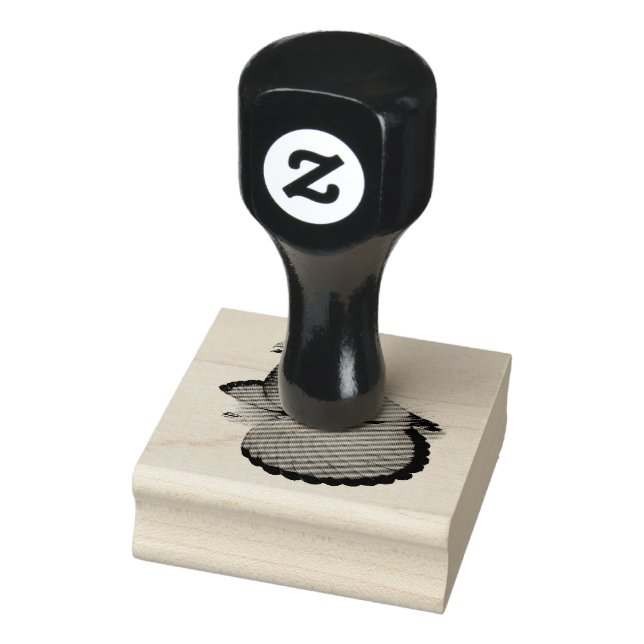Trumpeter Pigeon Blue Barless Rubber Stamp (Stamp)