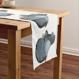 Trumpeter Pigeon Blue Barless Short Table Runner