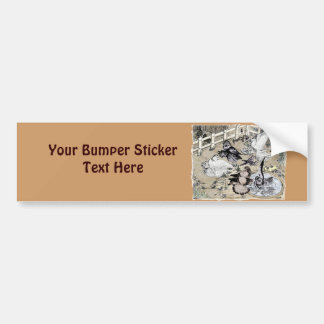 Trumpeter Pigeon Group Watercolor Bumper Sticker