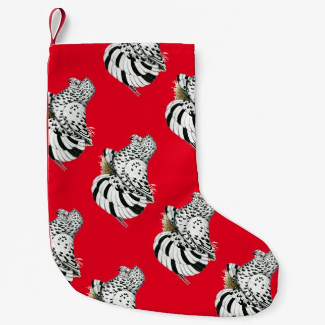 Trumpeter Pigeon Light Splash Small Christmas Stocking (Front)