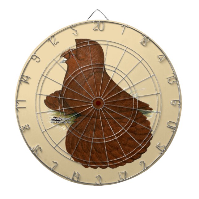 Trumpeter Pigeon Red Dartboard (Front)