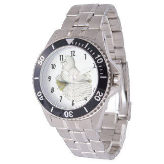 Trumpeter Pigeon White Watch