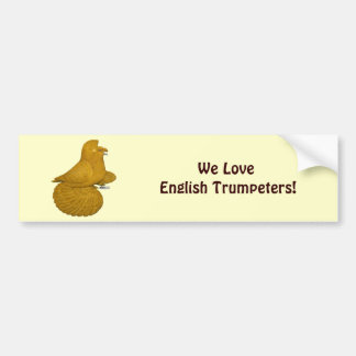 Trumpeter Pigeon Yellow Bumper Sticker