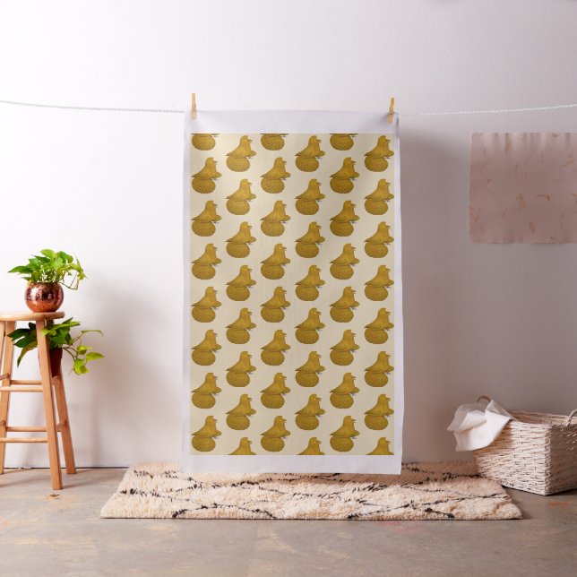 Trumpeter Pigeon Yellow Fabric (In Situ)