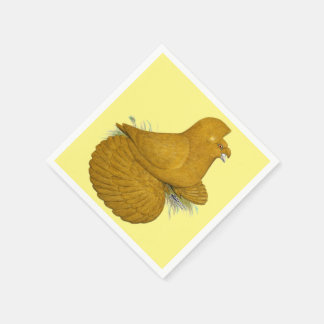 Trumpeter Pigeon Yellow Self Napkin