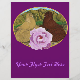 Trumpeter Pigeons and Rose Flyer