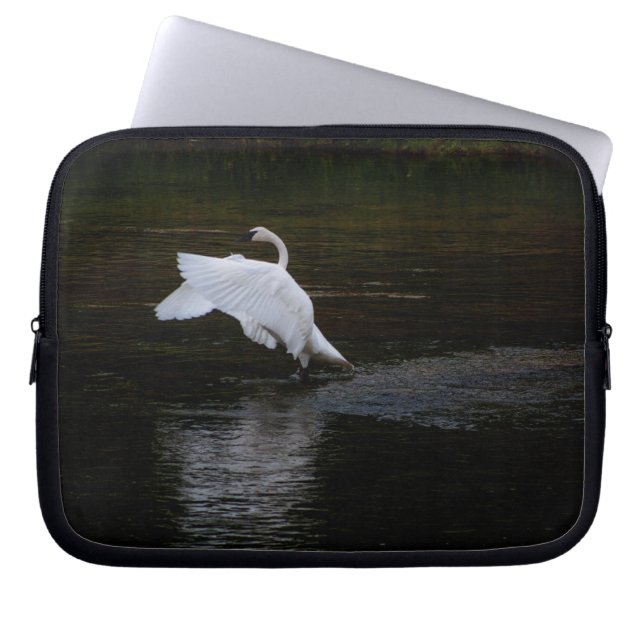 Trumpeter Swan Laptop Sleeve (Front)