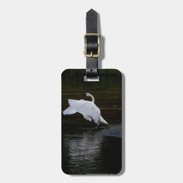Trumpeter Swan Luggage Tag (Front Vertical)