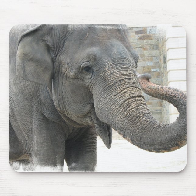Trumpeting Elephant Mouse Pad (Front)