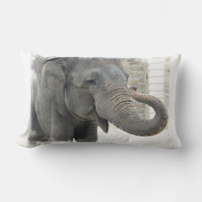 Trumpeting Elephant Pillow (Front)