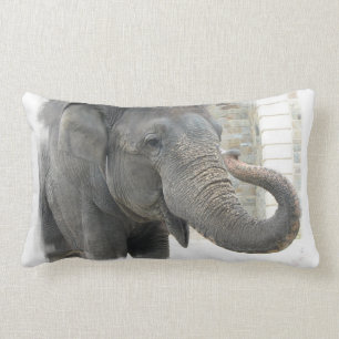 Trumpeting Elephant Pillow