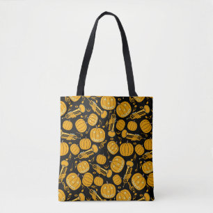 Trumpets Music Note Pumpkins Tote Bag